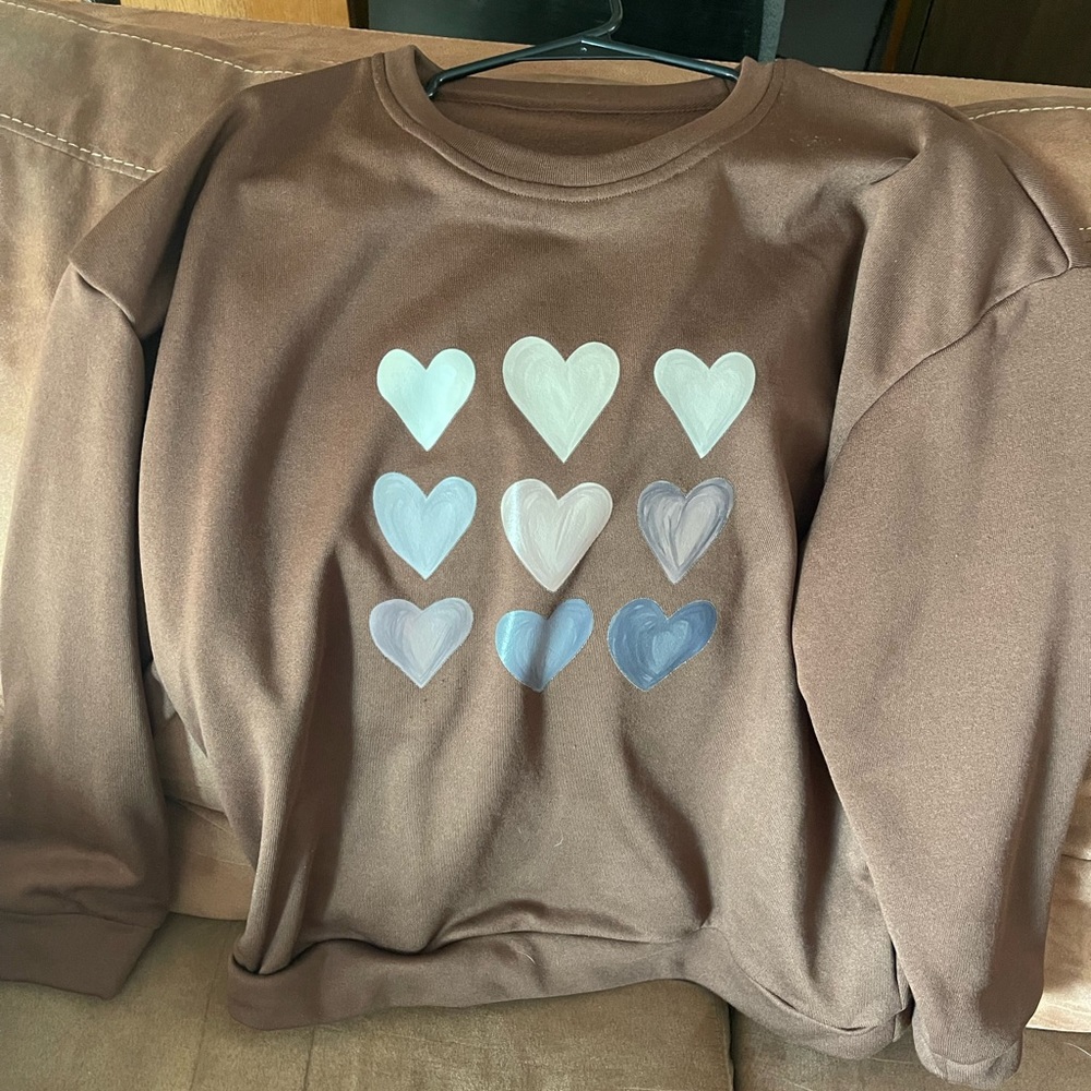Womens Brown Crewneck, size XL